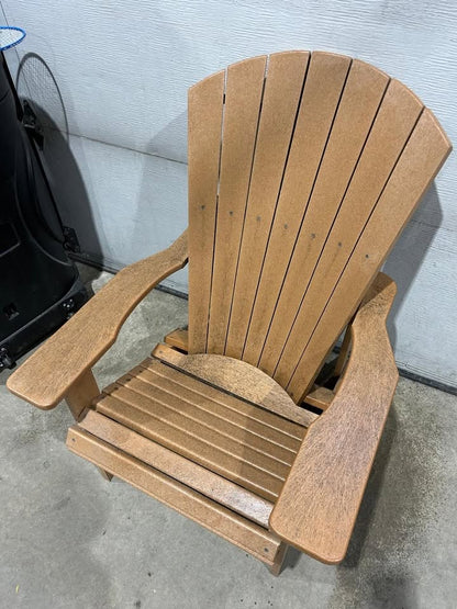Classic Adirondack Beige Patio Chairs - CR plastics - 2 Available