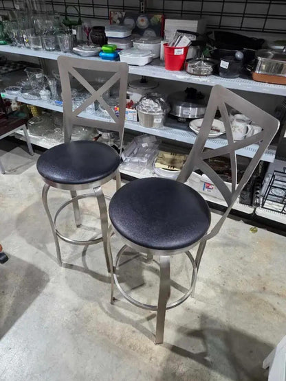 Metal 30" Swivel Bar Stools - 2 Available
