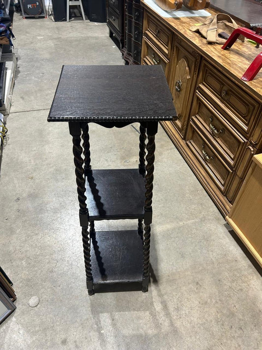 Vintage 3 tier plant stand - Black/Brown