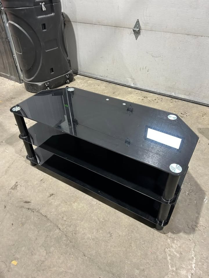 Black Glass TV stand