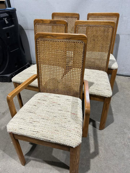 Wooden/Wicker Dining Chair - Made in Canada - 5 Available