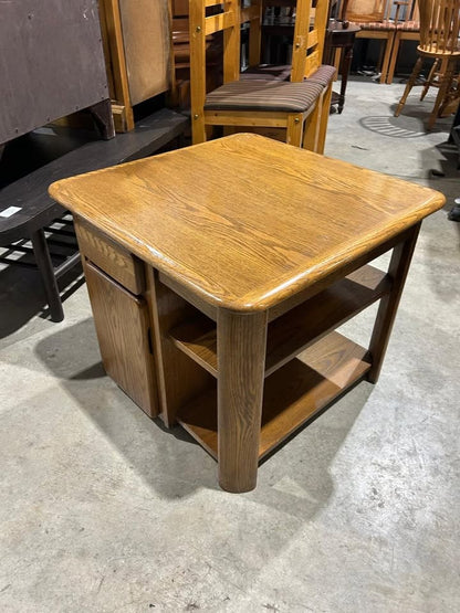 Wooden End/Side Table with doors on both sides