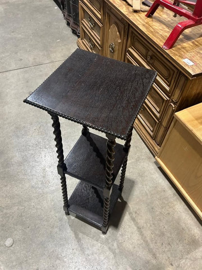 Vintage 3 tier plant stand - Black/Brown