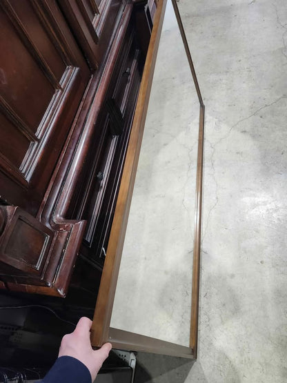 Vintage MCM Victoriaville Wooden Mirror 62x35" - 1967