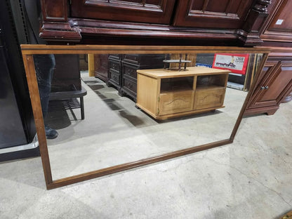 Vintage MCM Victoriaville Wooden Mirror 62x35" - 1967