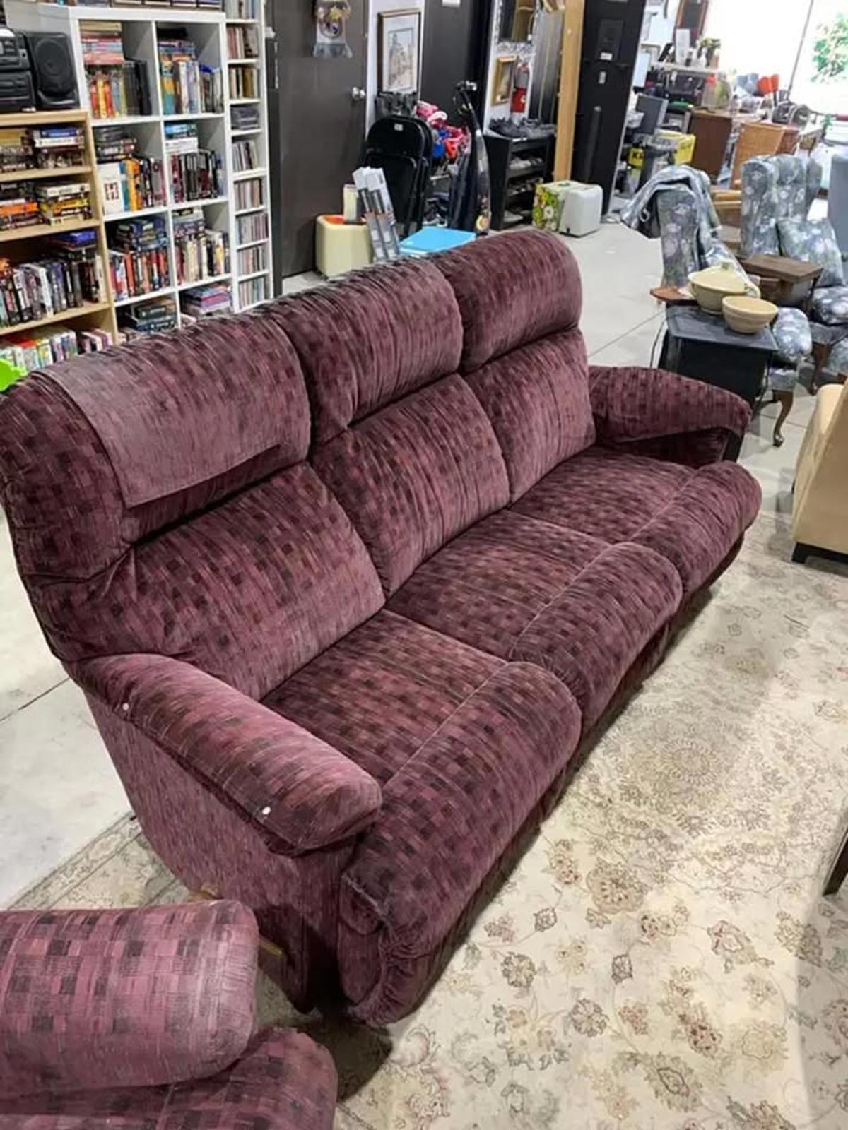 Canapé inclinable et fauteuil vintage de style Lazy-boy