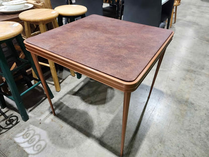 Vintage Folding Steel/Cushioned Card Table