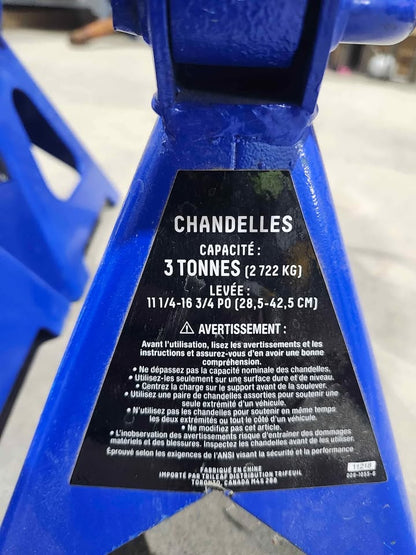 Heavy-Duty Steel Jack and Axle Stands 3 Tonnes - 4 Available
