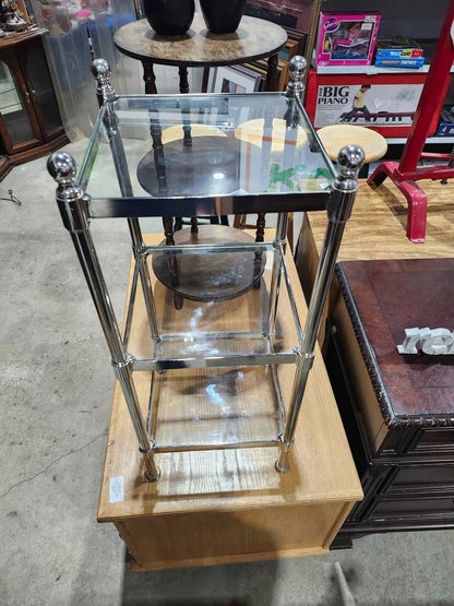 Pottery Barn 3-Tier Metal/Glass Storage Shelf