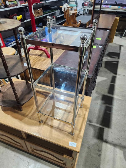 Pottery Barn 3-Tier Metal/Glass Storage Shelf