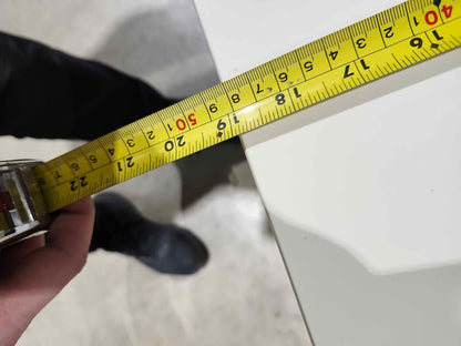 Bellini C Shaped Table With Shelf - White