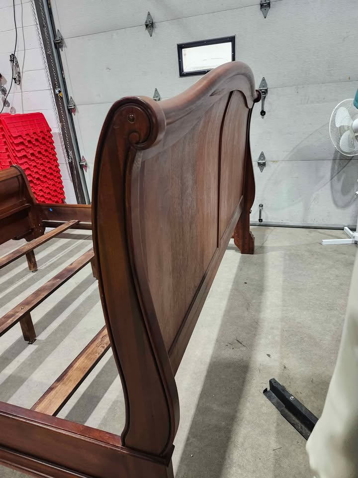 King - Solid Wooden Sleigh Bed Frame