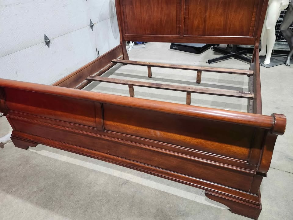 King - Solid Wooden Sleigh Bed Frame