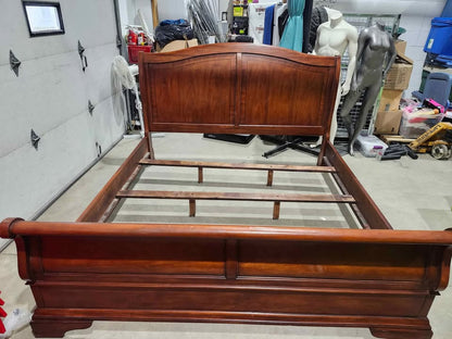 King - Solid Wooden Sleigh Bed Frame