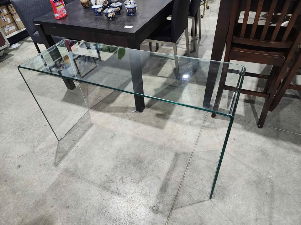 Glass Waterfall Console Table