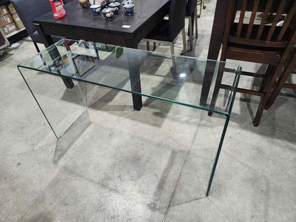 Glass Waterfall Console Table