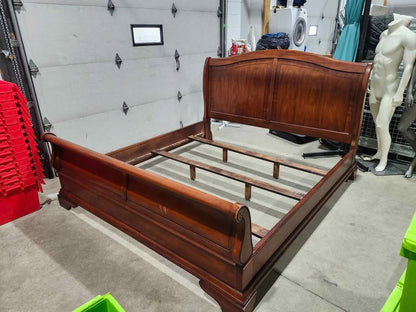 King - Solid Wooden Sleigh Bed Frame