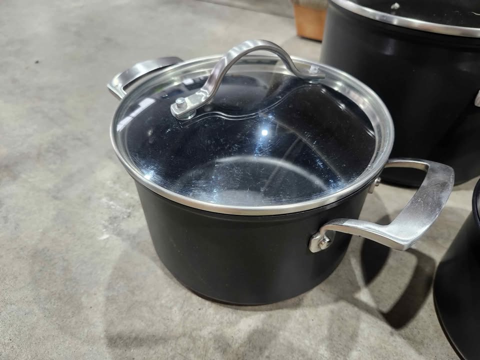 New! Kirkland Signature 7-piece Hard Anodized Cookware Set