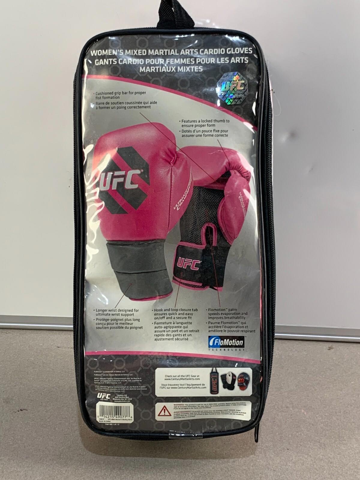 UFC Women's Pink MMA Cardio Kickboxing Boxing Gloves (10 oz) EUC
