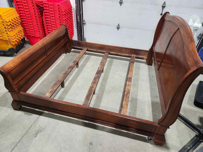 King - Solid Wooden Sleigh Bed Frame