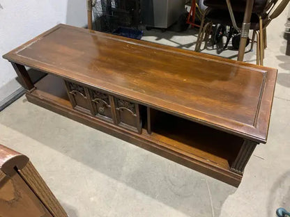 Large Dark Wood Coffee Table