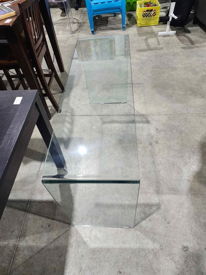 Glass Waterfall Console Table