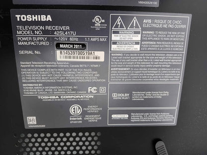 Toshiba 42" HD LED TV - 2011