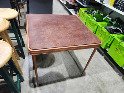 Vintage Folding Steel/Cushioned Card Table