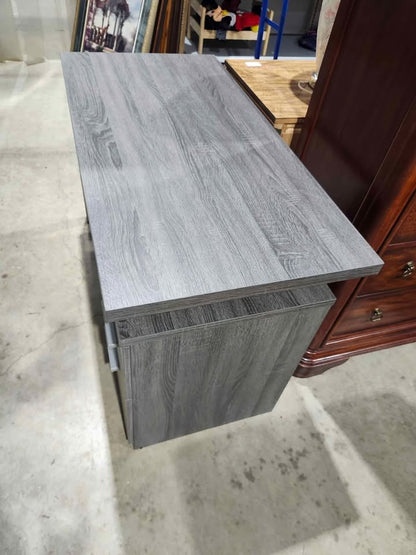Oscar 47" Reversible Office Desk with Storage - Grey