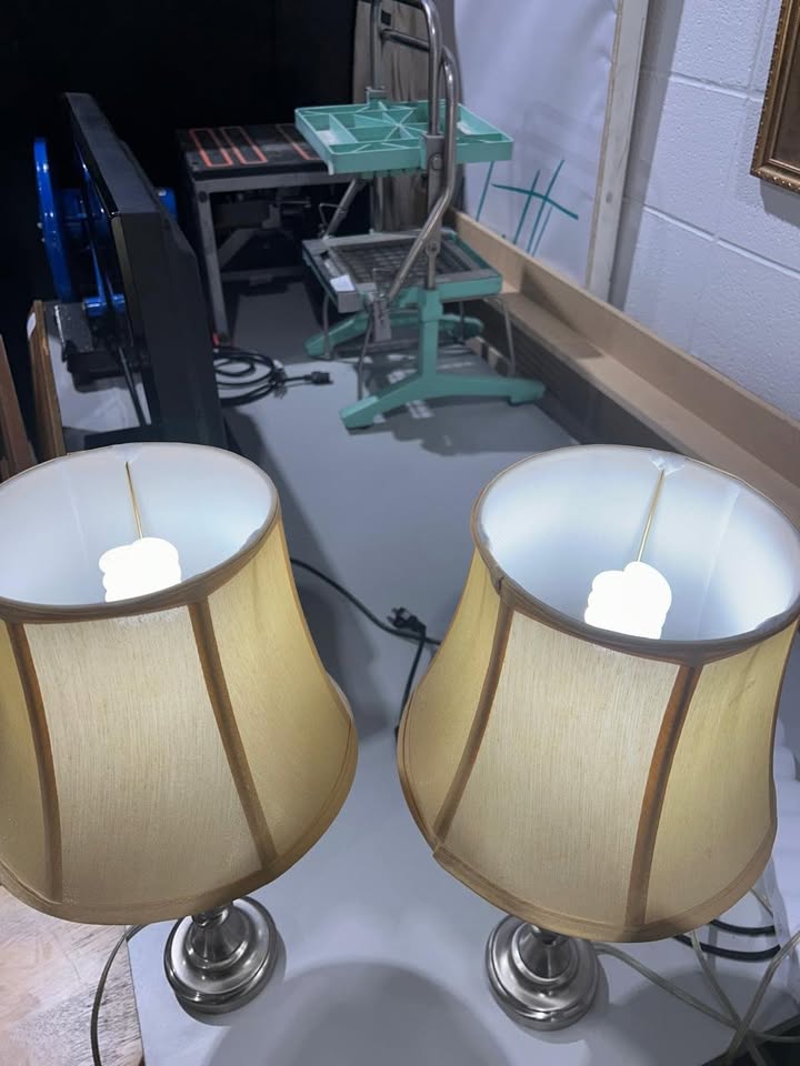 Silver Table lamps - 2 Available