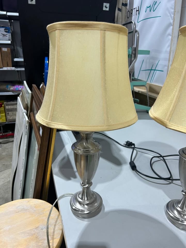 Silver Table lamps - 2 Available