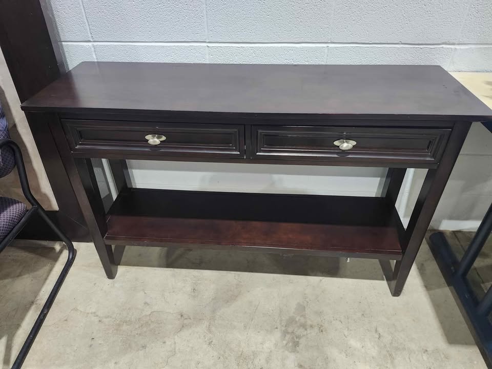 Large Wooden 2-Drawer Console Table