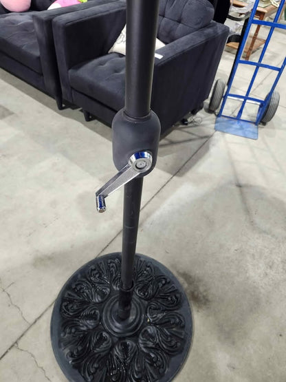 Sunbrella "The Lean" Auto Tilt Patio Umbrella with Stand - 9ft wide