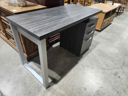 Oscar 47" Reversible Office Desk with Storage - Grey