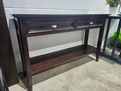 Large Wooden 2-Drawer Console Table