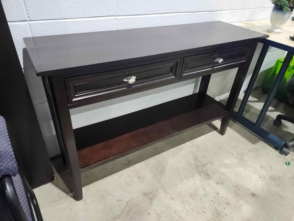 Large Wooden 2-Drawer Console Table
