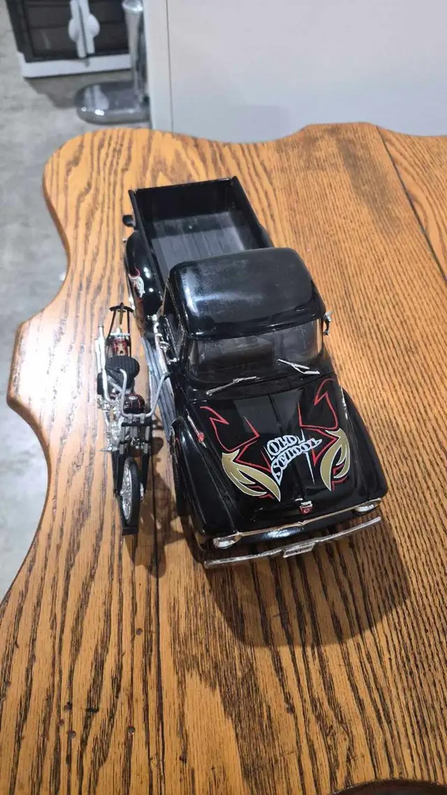 ERTL Model Truck and Bike
