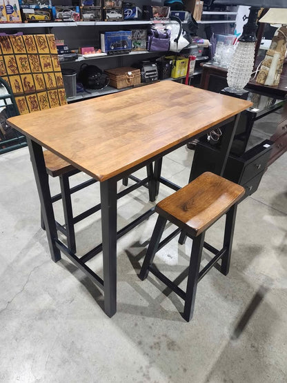 Kerley 3 Piece Solid Wood Dining Set