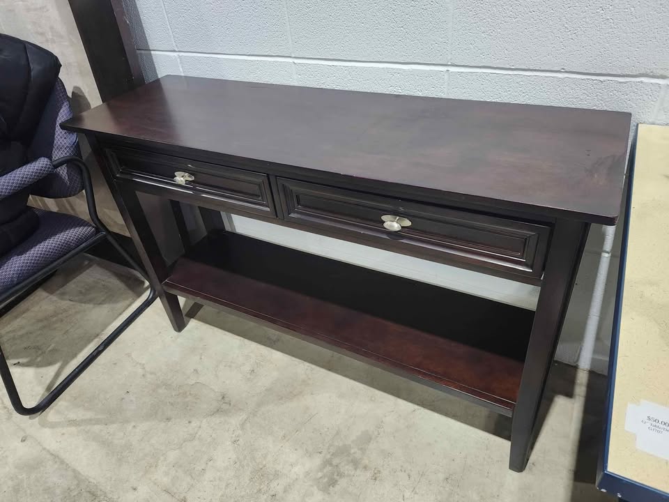 Large Wooden 2-Drawer Console Table