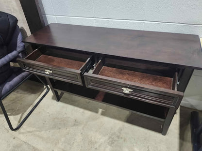 Large Wooden 2-Drawer Console Table