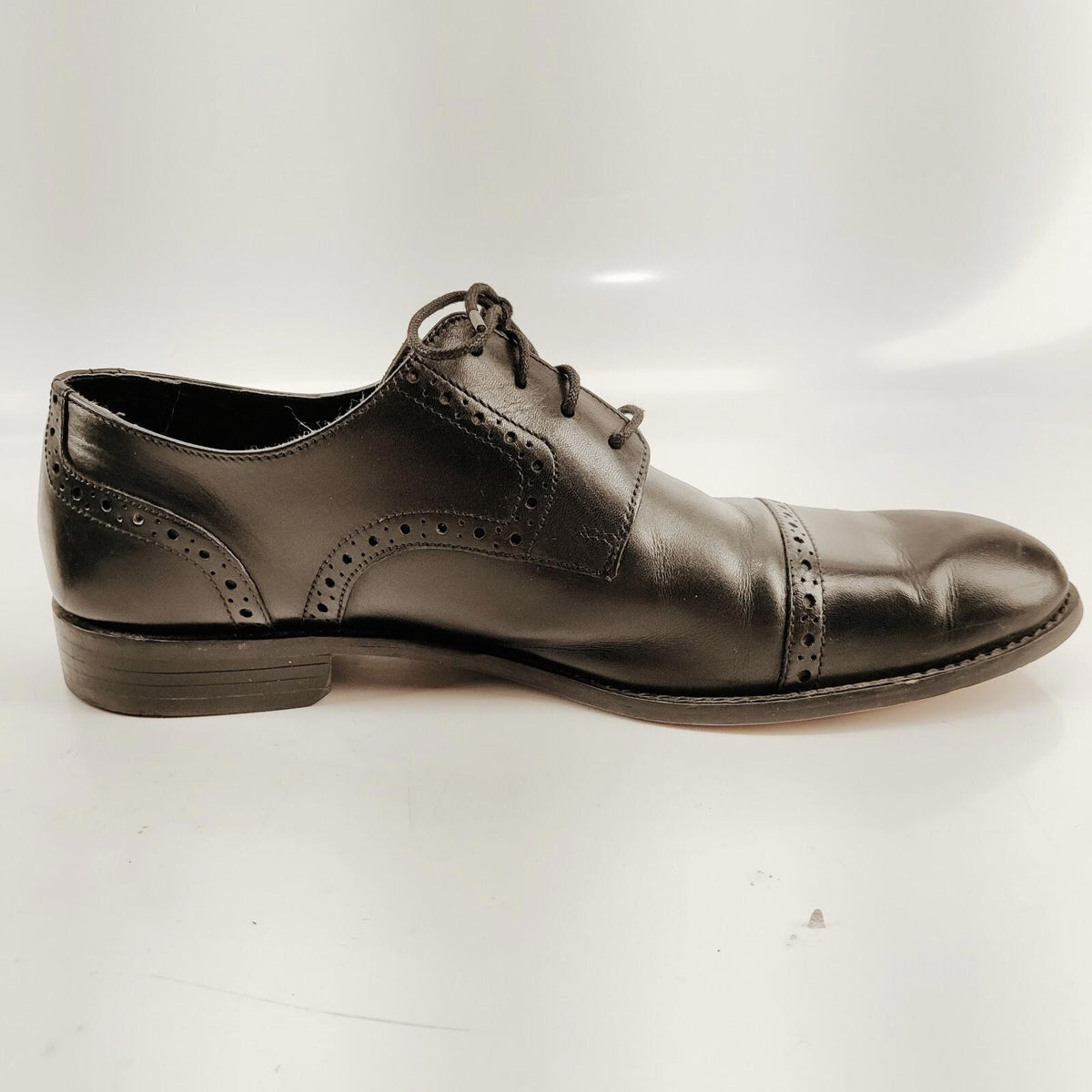 Stacy Adams Black Oxford Derby Brogue Shoes Men's Size 12
