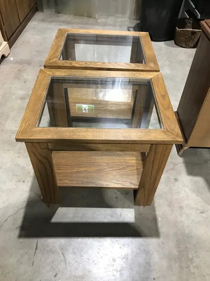 Glass Top End Tables - 2 Availabile