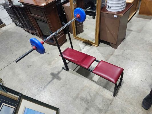 Vintage Steel Bench + Bar