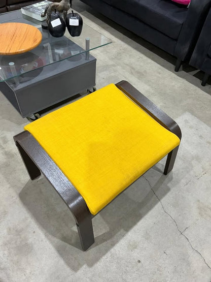 IKEA Poang Foot Stool Brown/Skiftebo yellow - 2 Available