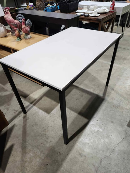 Wooden/Steel Desk/Table - White