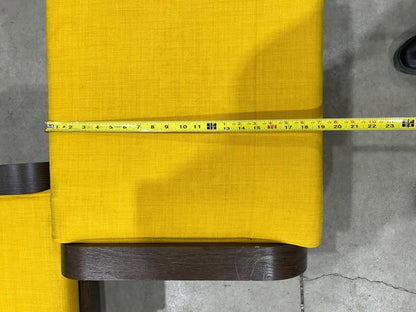 IKEA Poang Foot Stool Brown/Skiftebo yellow - 2 Available