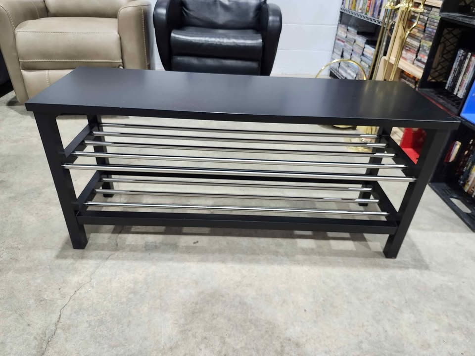 Ikea 'Tjusig' Bench with Shoe Rack