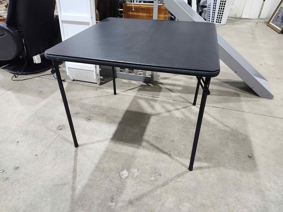 Portable Vinyl Top Metal Folding Card Game/Activity Table 34"