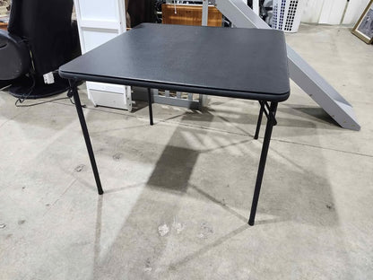 Portable Vinyl Top Metal Folding Card Game/Activity Table 34"