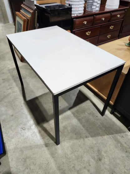 Wooden/Steel Desk/Table - White